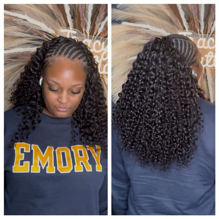 Box braids hairstyle by Tracy's Beautique salon