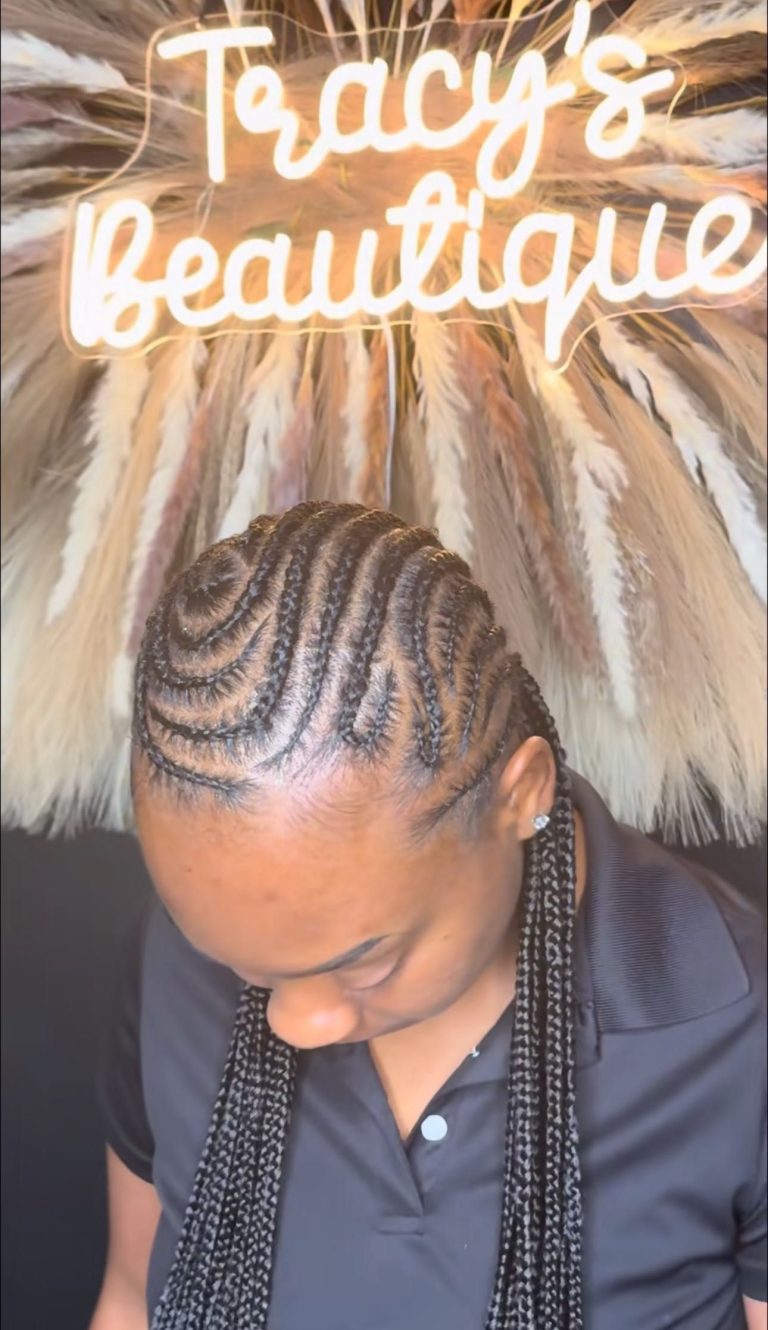 Braiding hairstyle portfolio at Tracy's Beautique