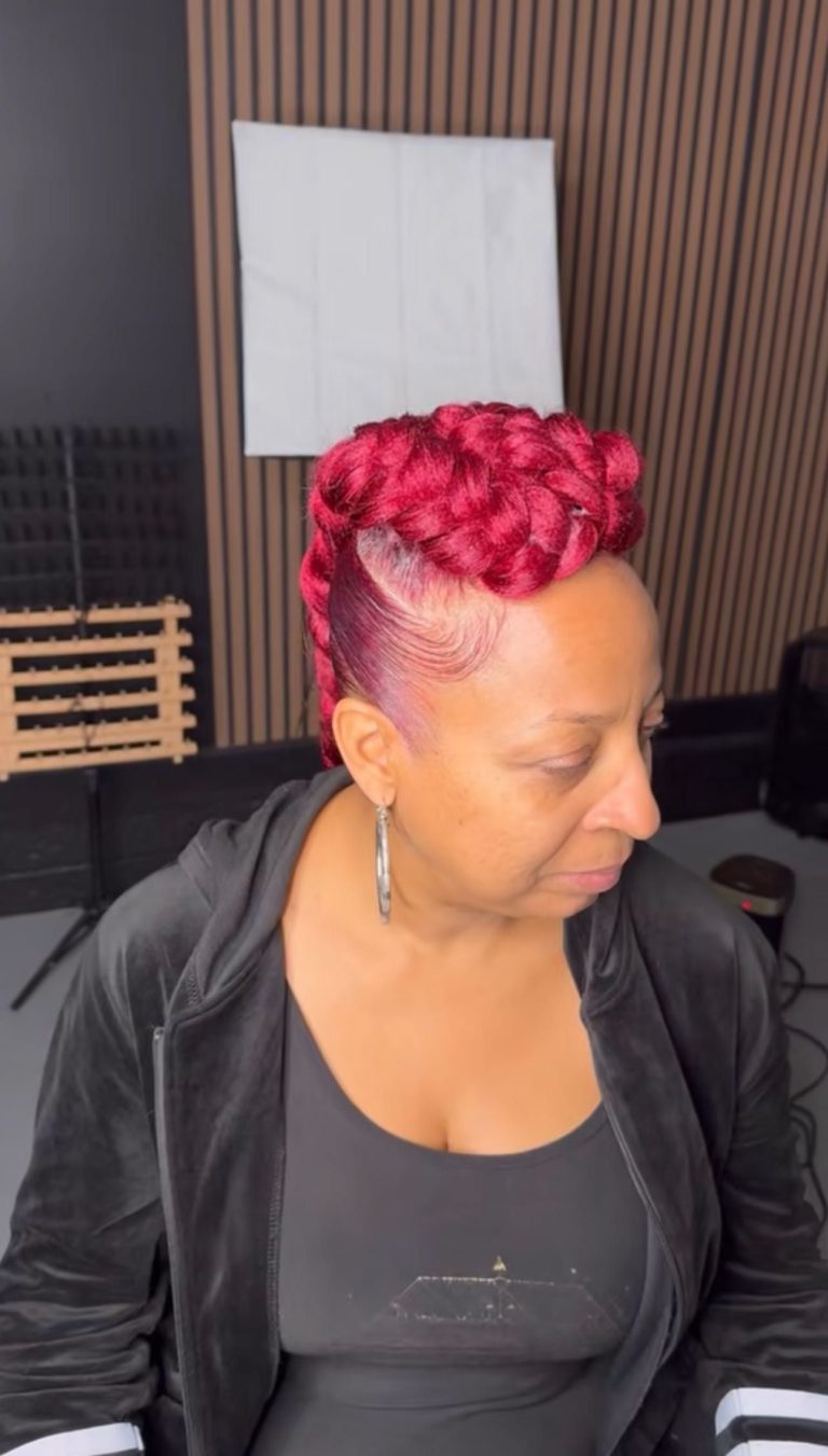 Styled braids at Tracy's Beautique salon in Austell